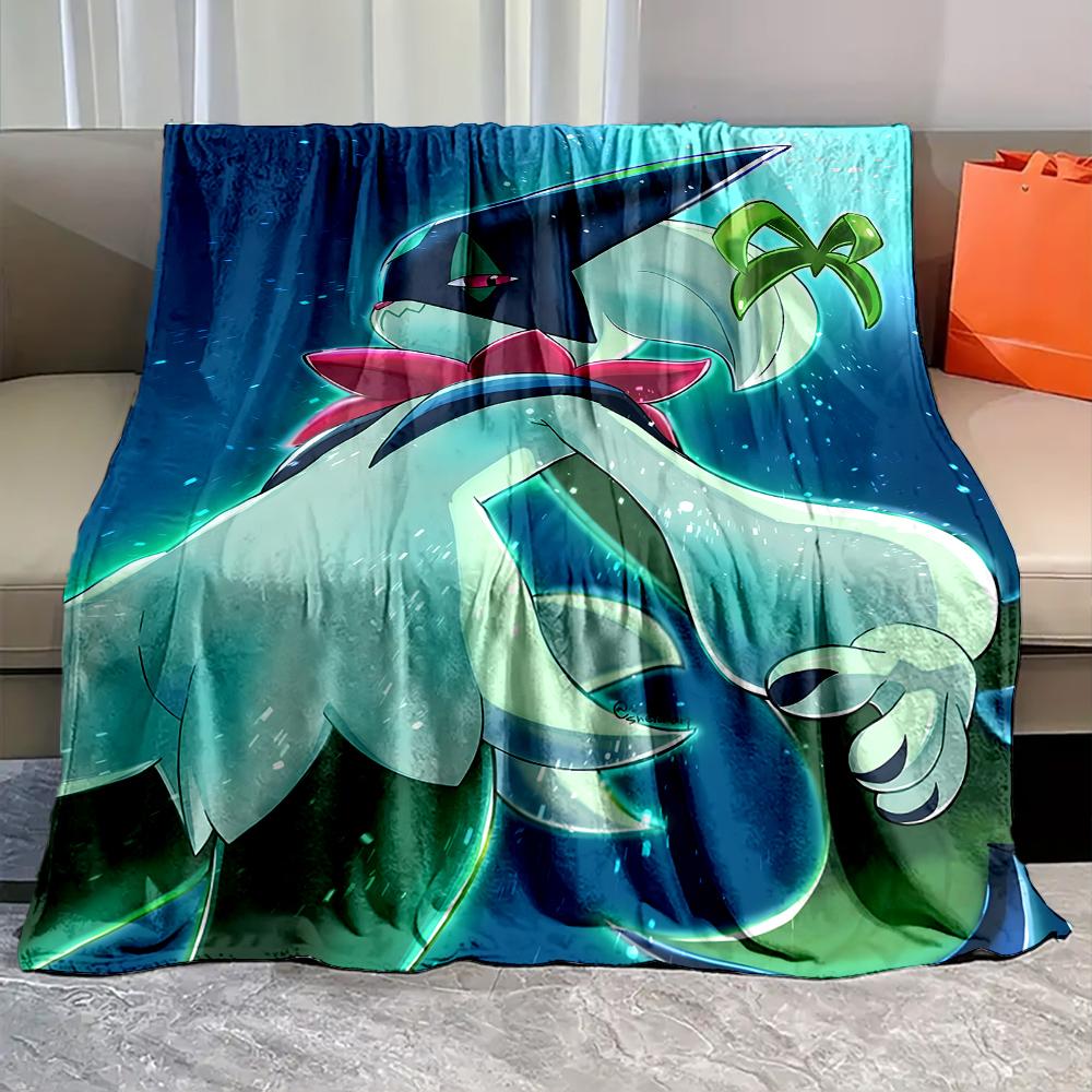 6 Sizes Game Pokémon M-Meowscarada Print Blanket Fluffy Plush Sofa Bed Throw Blanket for Kids and Adults Travel Home Supplies