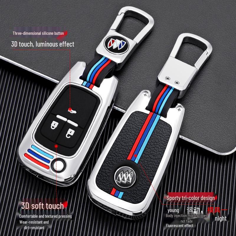 Buick Car Key Case Cover for Models: New Excelle, Verano, GT, Velite, Envision, Enclave, GL8, LaCrosse, GL6, Encore