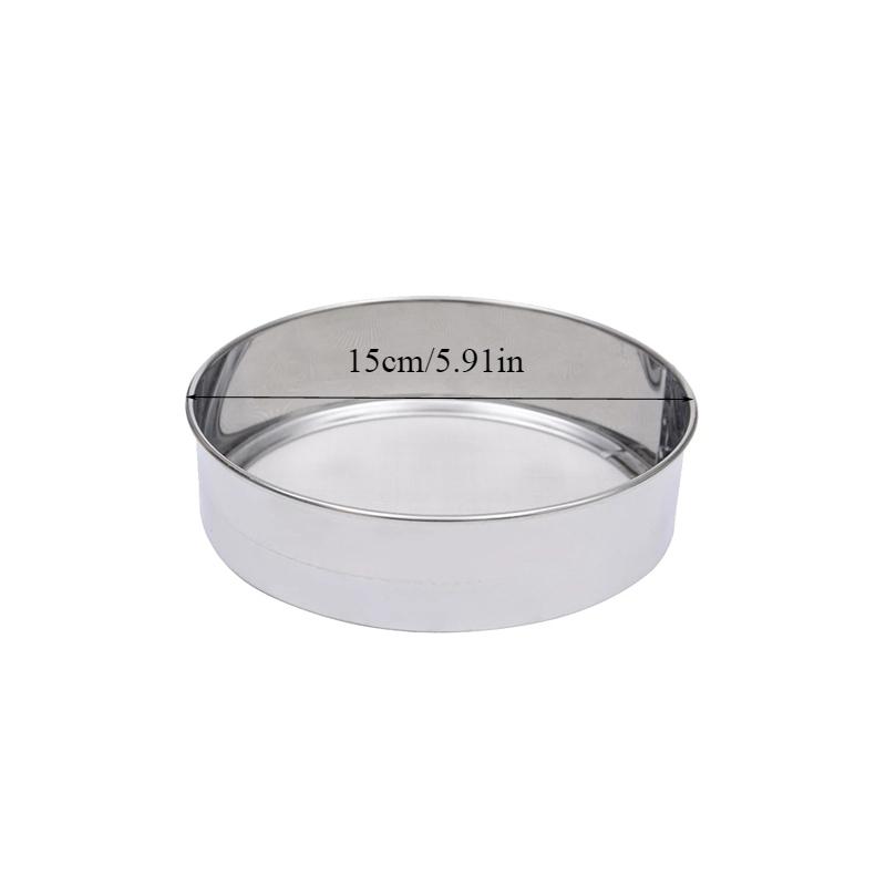 Baking Flour Sifter Food Strainers Powder Stainless Steel Hand-held Reusable Sieve for Flour Cup Shakers Kitchen Baking Tools