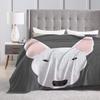 White Miniature Bull Terrier Blankets Soft Warm Flannel Throw Blanket Bedspread for Bed Living room Picnic Travel Home Sofa