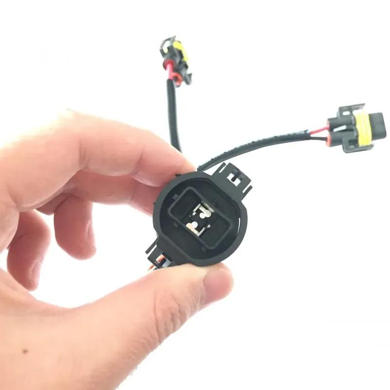 2 Pieces H11 (or H8/880/881) to H16 (or 5202/ PSX24W) Wiring Pigtail Conversion Harness Connector Wire Adapter Socket Plug Cable