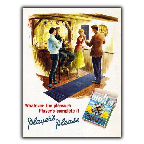 

PLAYERS CIGARETTES SIGN METAL PLAQUE Vintage BarKitchen Advert art printAluminum 20x30cm（7.8x11.8inch）