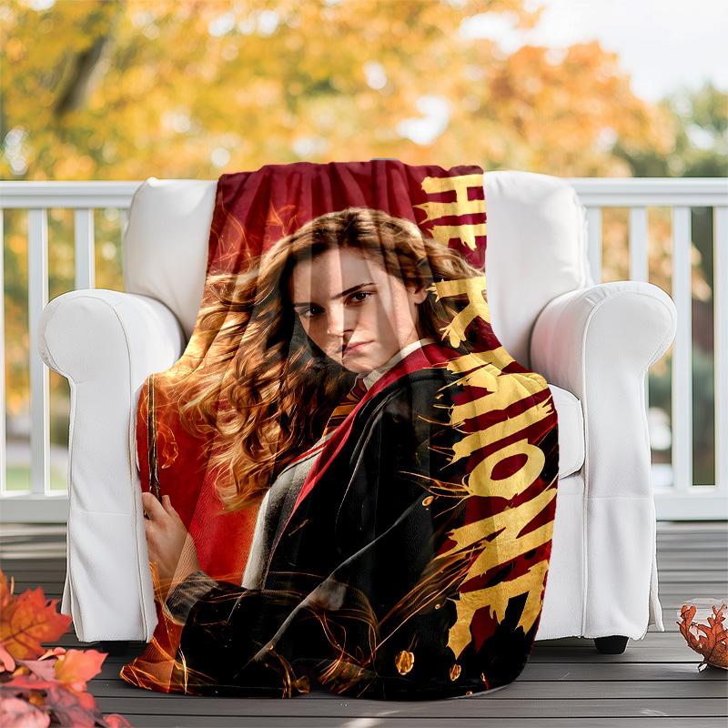 1pc Hogwarts12 Theme Blanket - Digital Print, Polyester, Cozy for All Seasons, Perfect for Outdoor, and Travel