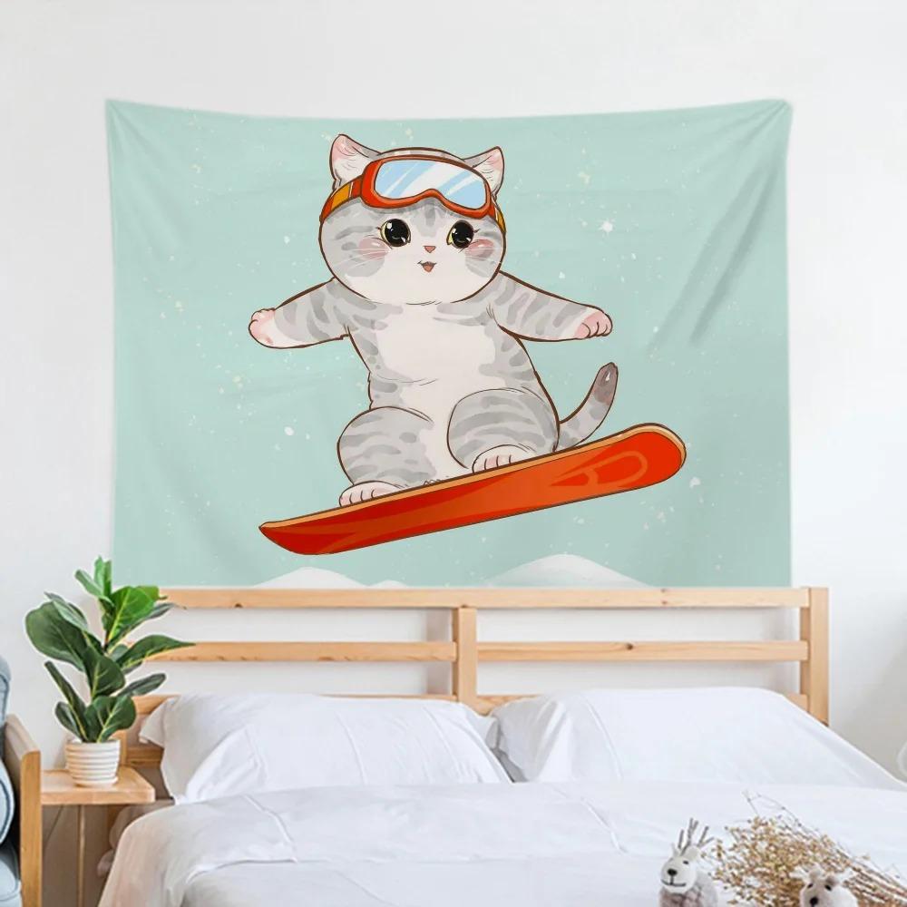 Милый кот гобелен для офиса — фото 5