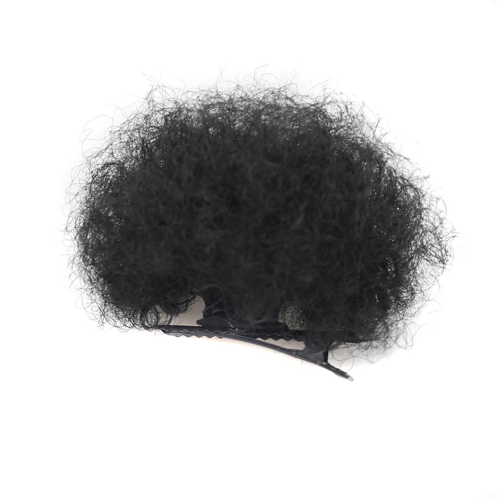 2 PIECES Afro Puffs Natural Black Hair Bun For Kids Curly Chignon Hairpiece Natural Soft ,Clip On Hair Durable For Repeated Use