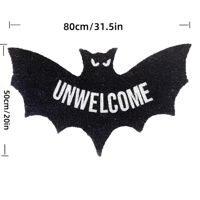 

VIKAMA Halloween Shape Decorative Carpet Black Bat Doormat Gothic Entrance Mat Washable Stain-Resistant Carpet Outdoor Carpet 40X60CM (1.3X2FT