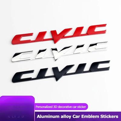 Civic Logo Samolepka na kufr auta Hliníkový znak Ozdobné doplňky Pro Fit Jazz Accord Pilot CRV Odyssey Passport City Shuttle