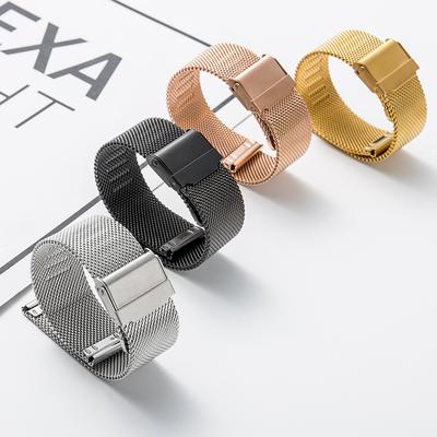 Cinturino Orologio in Rete di Acciaio Inossidabile Sostituzione a Rilascio Rapido Larghezza 16-22mm Cinturino Metallico con Chiusura Regolabile per Uomo Donna
