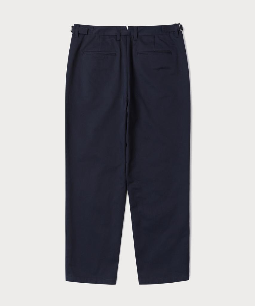 247Silijeu Adjustable Cotton Chino Pants Dark Navy