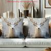 1 pillowcase 2D flat printing White Deer Pattern Pillow 2D Flat Printing Polyester pillowcase sofa decorative cushion cover