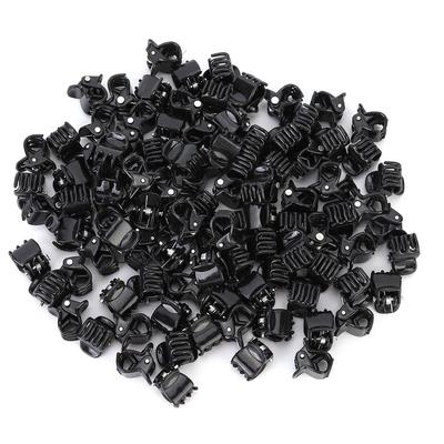 100PCS Small Black Plastic Mini Claw Clips Hair Clamps for Hair and Clothes Accessories