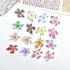 20 ks Smíšené Barevné Pryskyřičné Květiny Lily Charmsy pro Nehtové Umění Gradientové Ledově Průhledné Želé Lily Dekorace pro Nehtové Umění DIY Část pro Manikúru