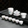 Handton Mutton Fat Jade White Porcelain Kung Fu Tea Set
