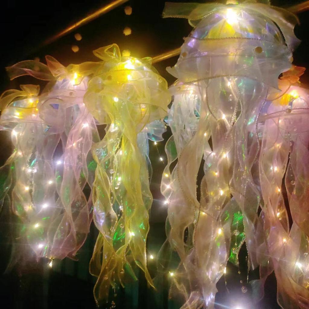 Finished jellyfish lamp ground marketing stall Internet celebrity portable lantern girl room pendant other string lights