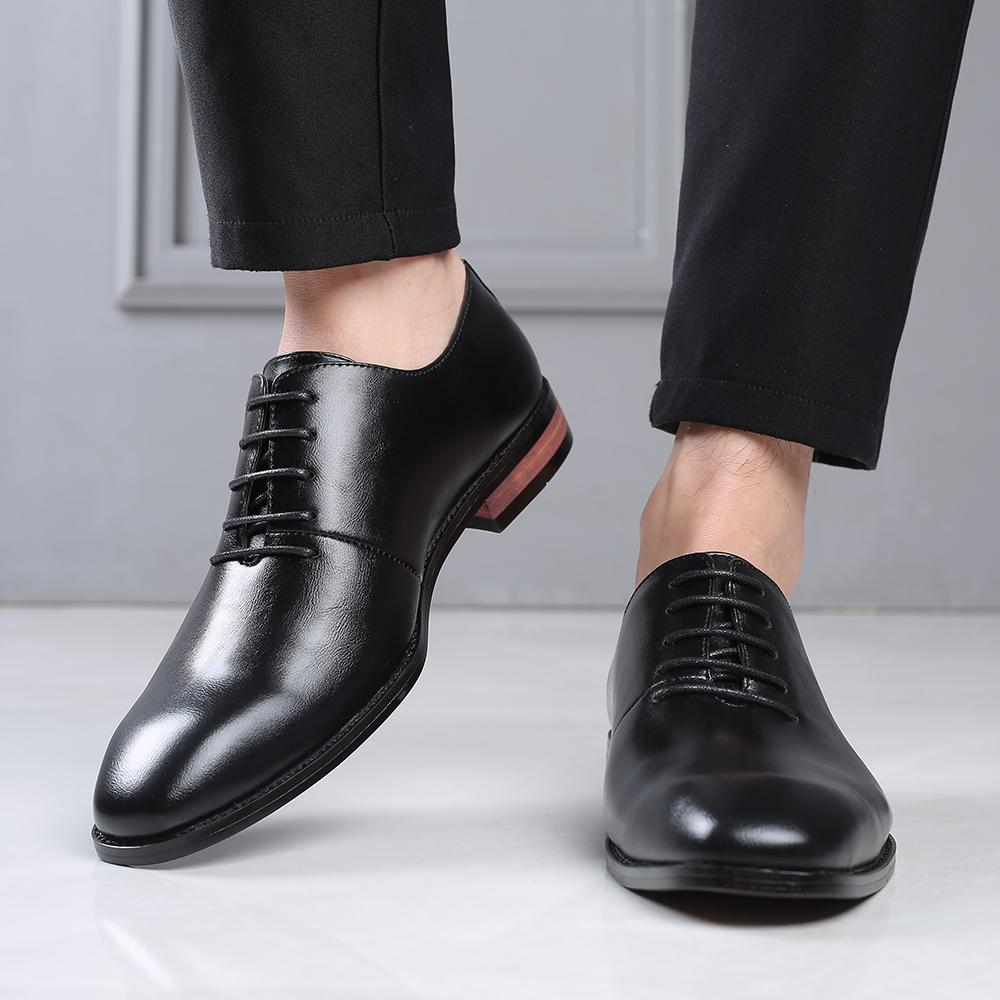 Fashion Business Dress Men Shoes Classic Leather Men's Formal Shoes Comfortable Slip On Dress Shoes Men Oxfords Size 47 48