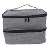 Nail Polish Bag Holds 30 Bottles Double Layer Gel Nail Polish Kit Case Nail Lamp Holder for Manicure Tools Gray