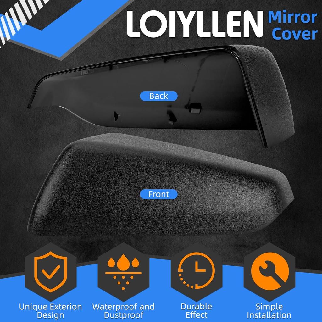 Driver Side Mirror Cover Replacement for Chevrolet Equinox 2018 2019 2020 2021 2022 2023, for GMC Terrain 2018-2023 - Left Side Mirror Covers, Rear
