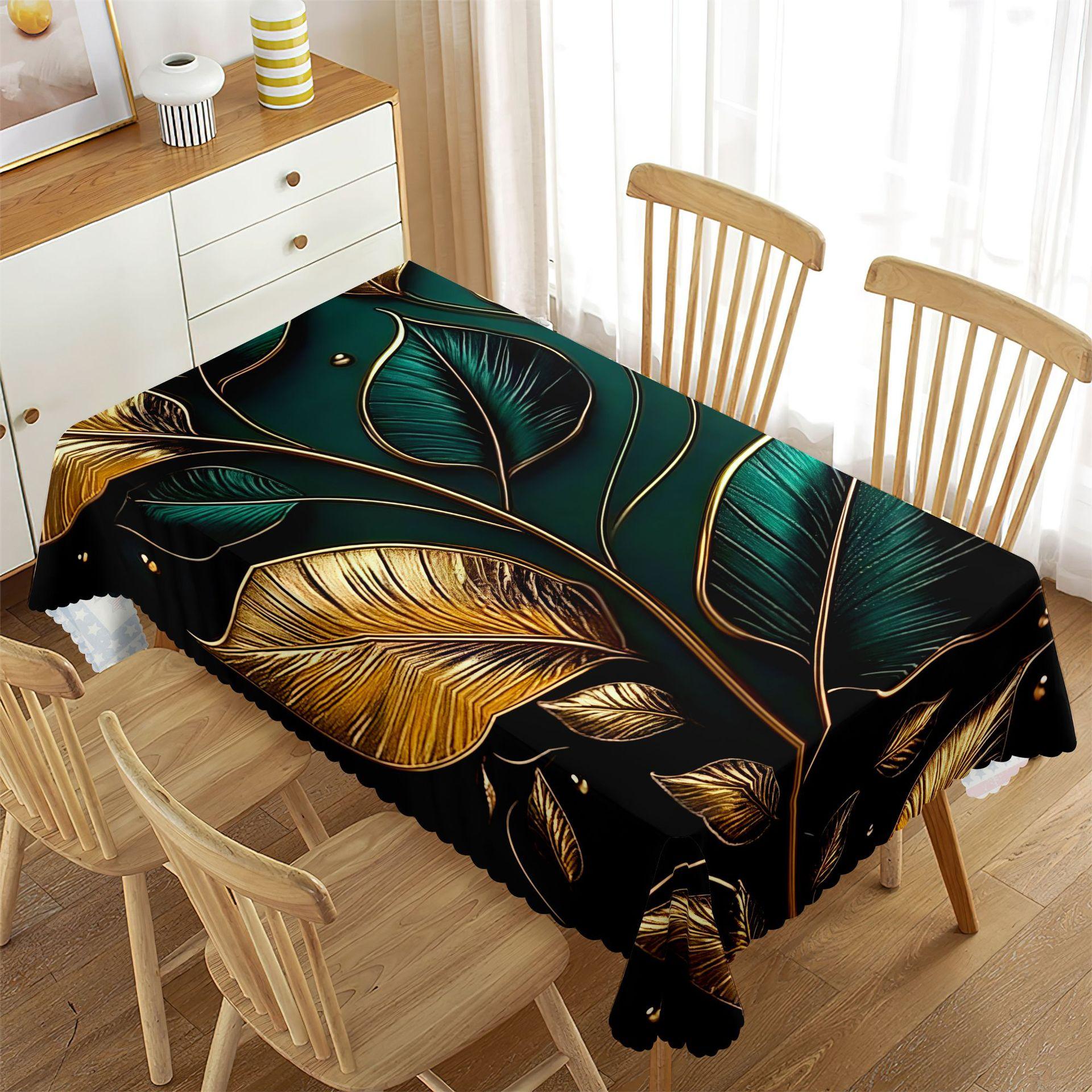 

New Table Cloth Tablecloth Waterproof Spring Flower Rectangular Luxury Decorative Tablecloth Festival 70x40cm