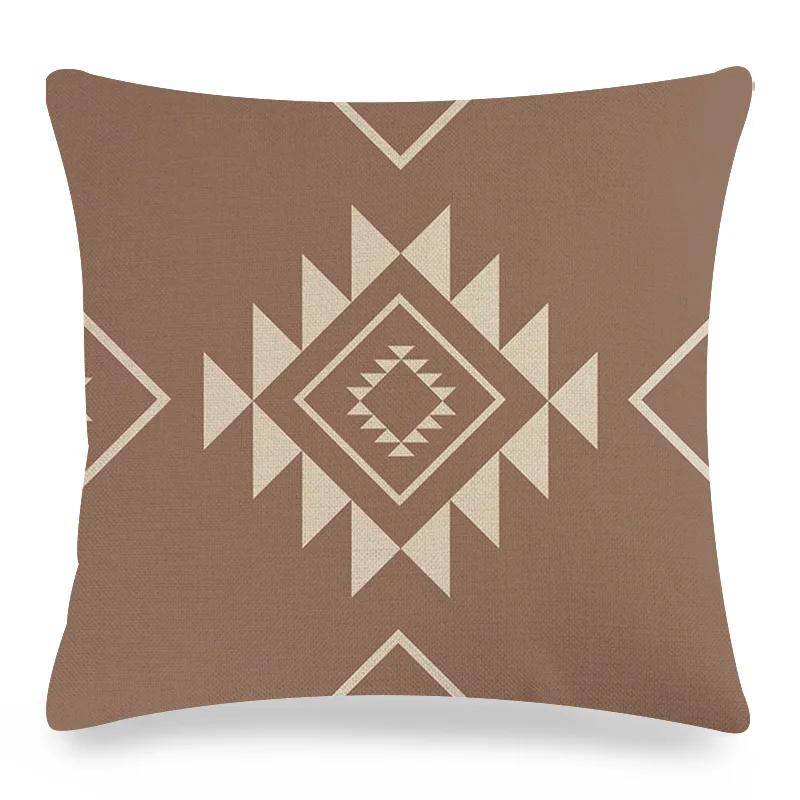 

45x45cm Linen/Cotton Pillowcover Geometric Cushion Decoration Bohemian Aztec Room Living Throw Pattern Cover Pillow Home Cases 45 45CM