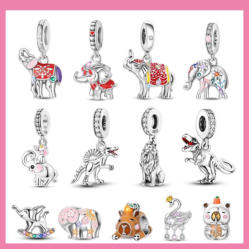 Copper Metal Charm Bead Component Bead Component Crown Lion Frog Charm Bead Component Compatible With Bracelet High Quality Fine Jewelry Authentic