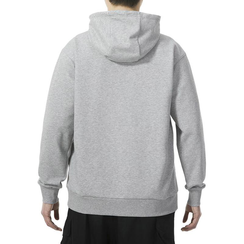 Adidas Solid Color Hoodie Casual Long Sleeve Sweatshirt Men Tops Grey JF3321