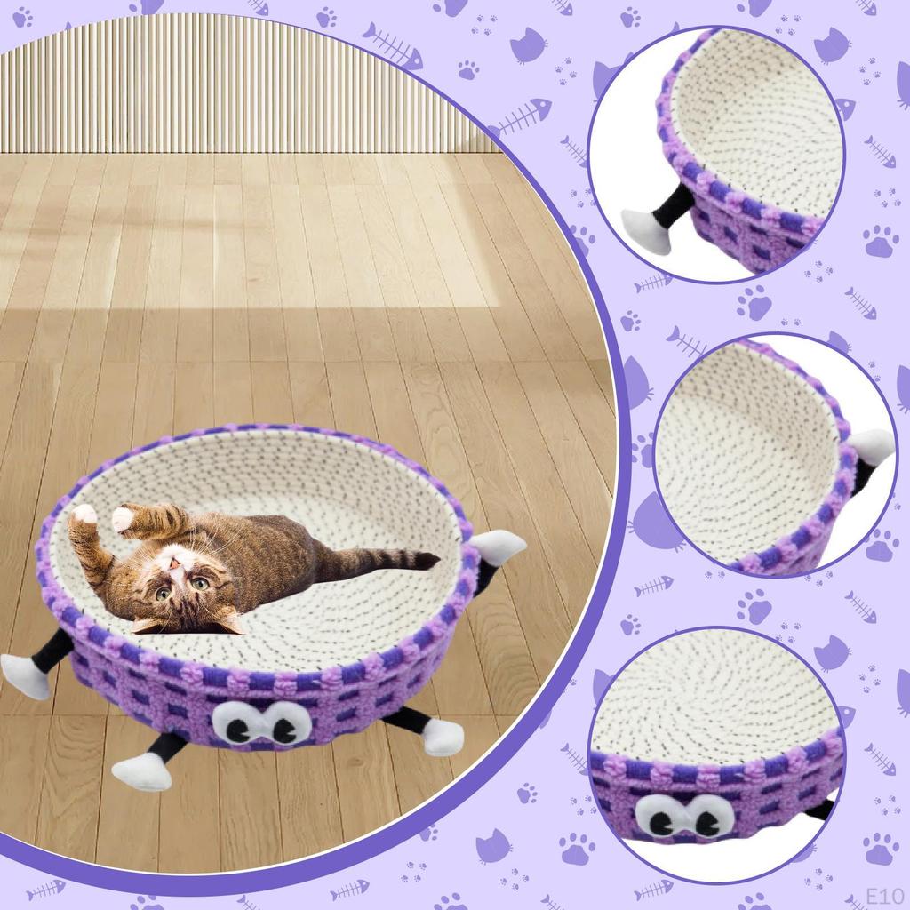 Braided Cat House, Sleeping Bed, Furniture Protector, Hand-Woven Scratching Post, Pet House for