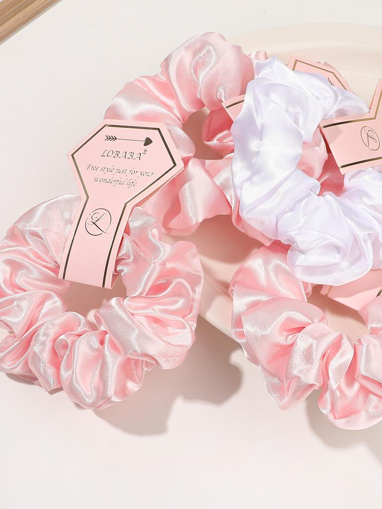 7 Stück Satin-Haargummis für dicke lockige Haare von Frauen, Große Pferdeschwanzhalter Haargummis Niedlich Ohne Knicke Ohne Haarschäden Pferdeschwänze