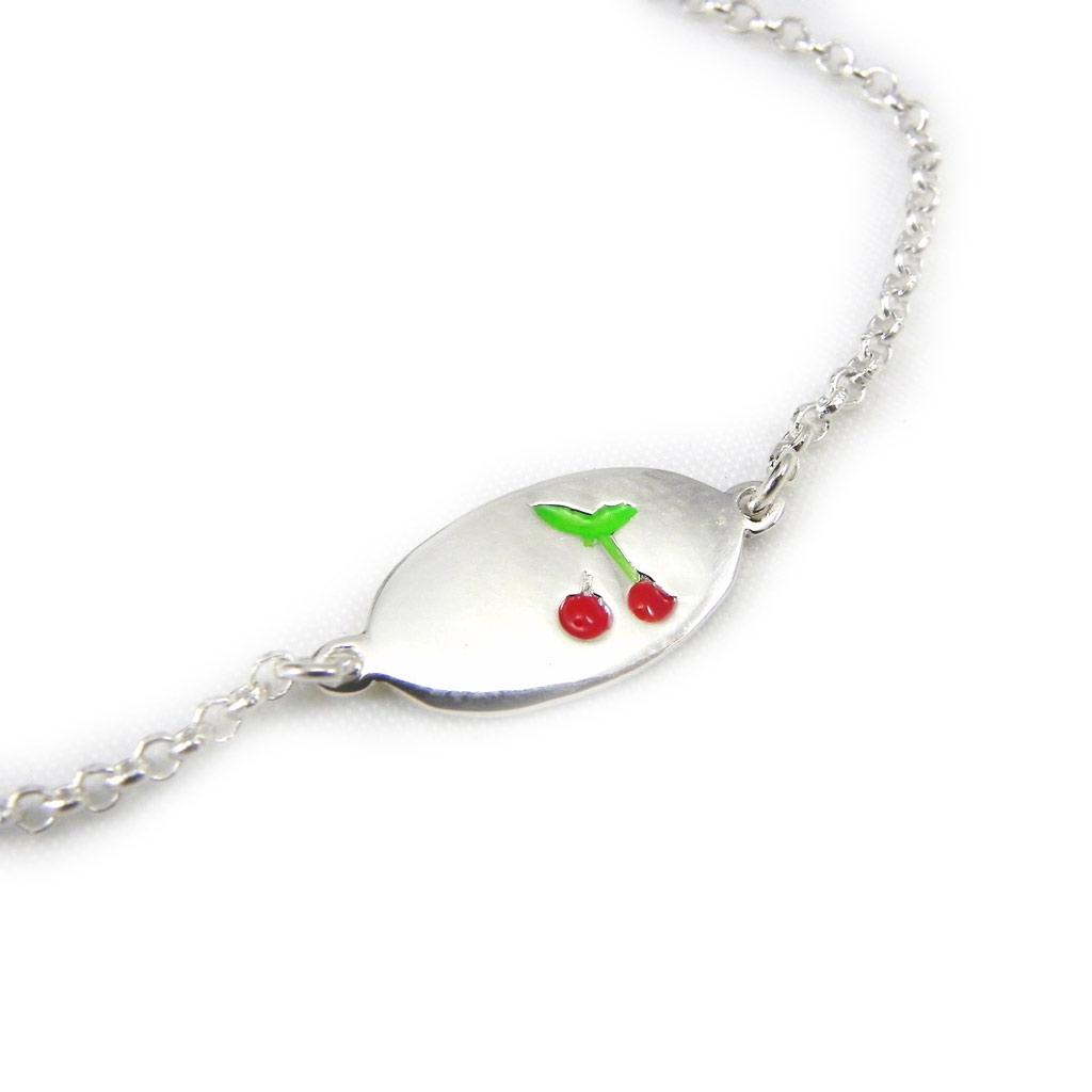 Les Trésors De Lily [G9049] - Silver Curb 'Chereries' Silver Red - 6x8 Mm