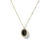 Arvaleff Black Agate Pendant Necklace - Light Luxury Retro Jewelry for Women