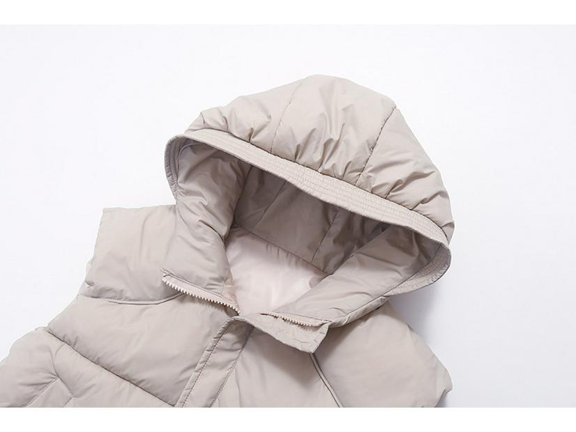 2025 Autumn/Winter Hooded Cotton Vest for Boys & Girls, Warm Sleeveless Jacket for Middle & Big Kids, Elementary School Student Outerwear.