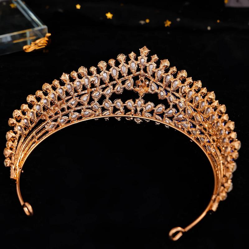 

Bridal Headwear Diamond Crown Wedding Banquet Accessories Headwear Luxury and Elegant Crown