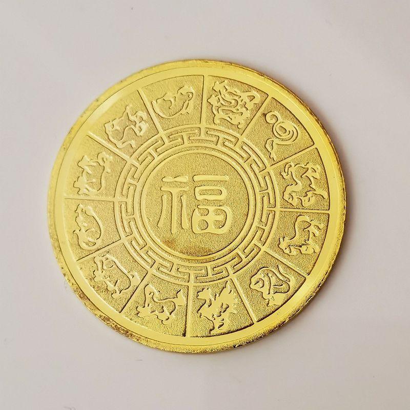 2PCS 2025 New Year Of The Snake Commemorative Coin Gold-plating Metal Crafts Zodiac Snake Coins Holiday gift Event Souvenirs