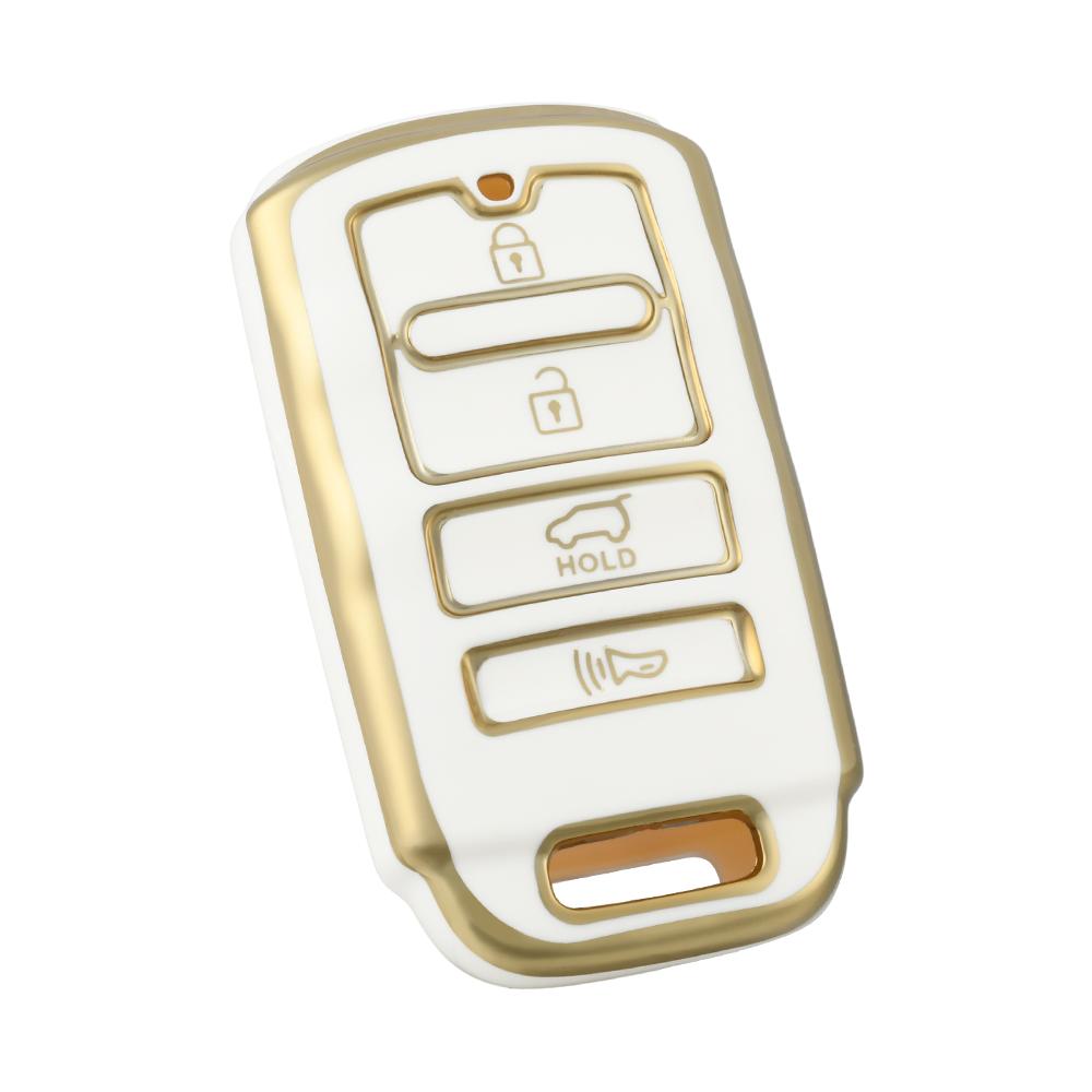 

4 Buttons Soft TPU Car Key Case Cover for Kia Cadenza Smart Remote Key Fob Sorento New K7 Key Shell K900 K9 K7 K-04 2017 2018 20 біле золото кольору