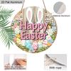 2D Flat 1pc Easter Aluminum Decoration Hanging Plaque, Bunny Ears and Colorful Eggs Signs, Living Room Decor, Easter Party Decor, Lightweight