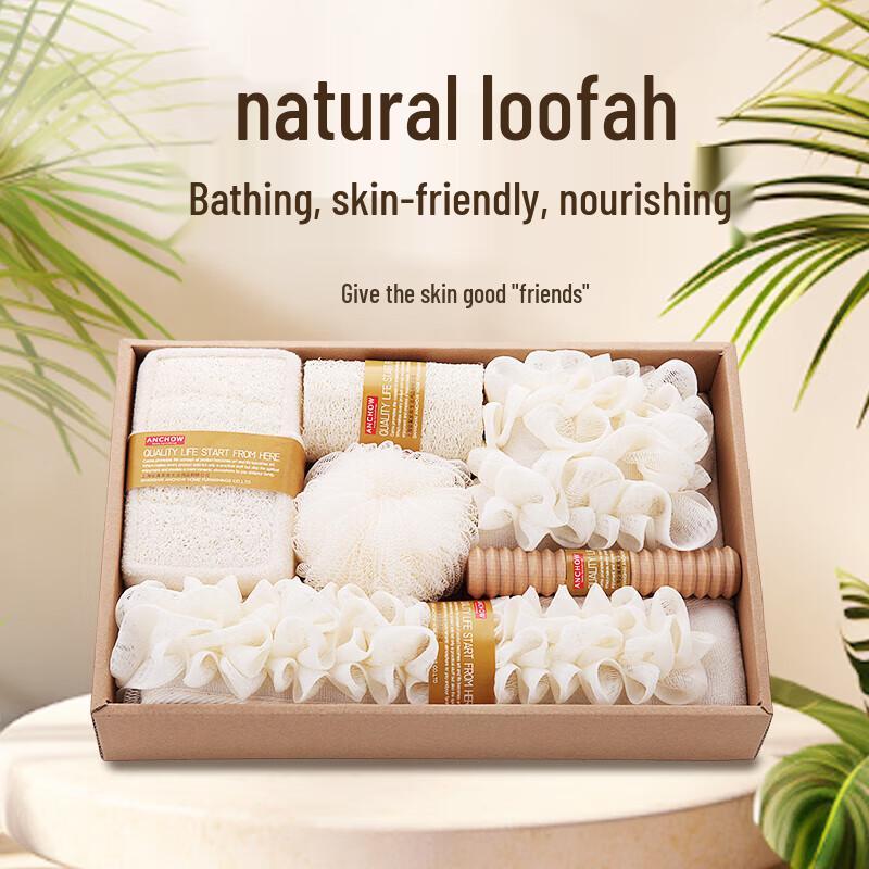 AnChao 6-Piece Bath Sponge Set