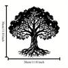 Life Tree Metal Wall Art 23.62 Inch Iron Decor for Living Room Outdoor Christmas Birthday Gift 1pc