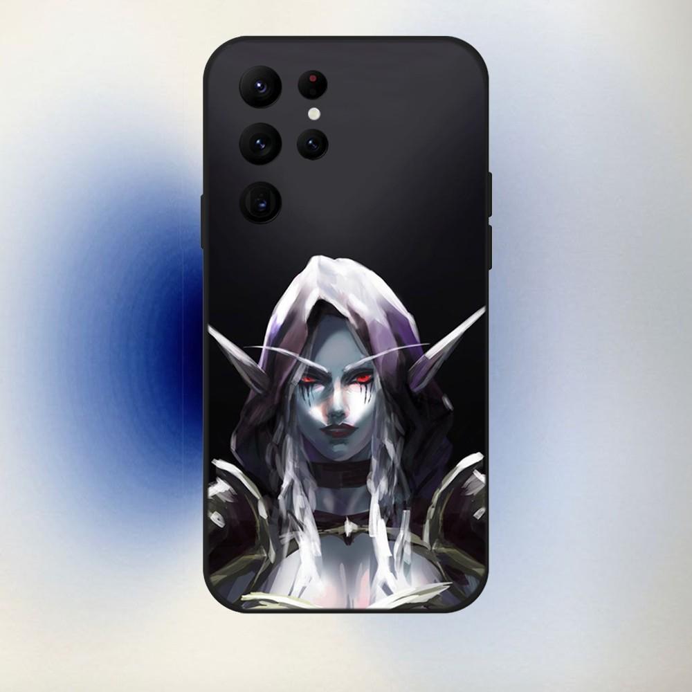 

Игровой чехол для телефона W-World Of W-Warcraft для Samsung S24,23,22,30,21,10,9,Ultra,Plus,Lite,FE,5G Черный Мягкий чехол Samsung S21 s305G