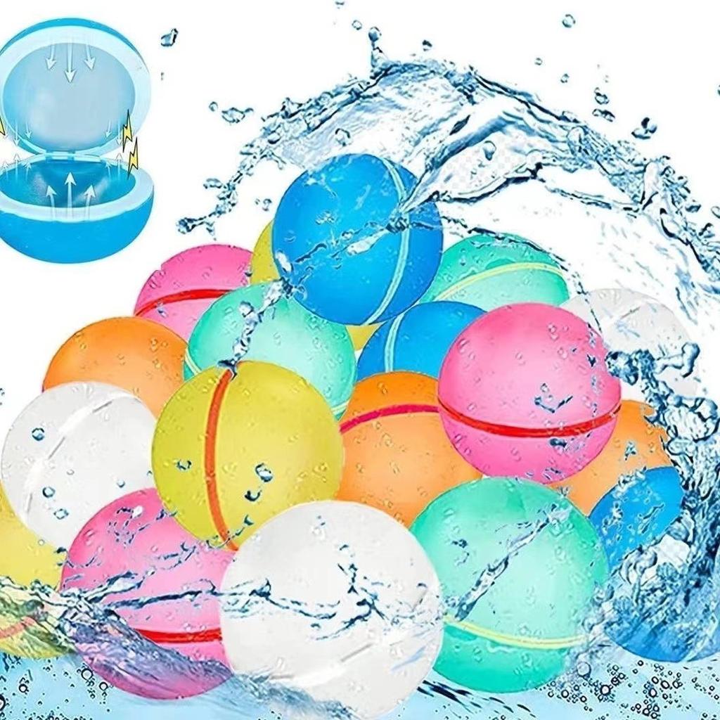 Swimming Pool Reusable Water Balloons Refillable Water Balloon Quick Fill Self Sealing Water Bomb Splash Balls for Kids Gifts