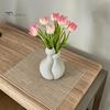 Kaffee-Ecke Dekoration 3D-gedruckte Katzenvase, Minimalistischer Nordischer Stil Blumenarrangement Umarmendes Ornament Dekoratives Paar-Vase Haus Büro Geschenk Licht