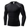 Men's Pro Compression Long Sleeve Running T-Shirt - Elastic, Sweat-Wicking, Quick-Dry for Sport & Fitness