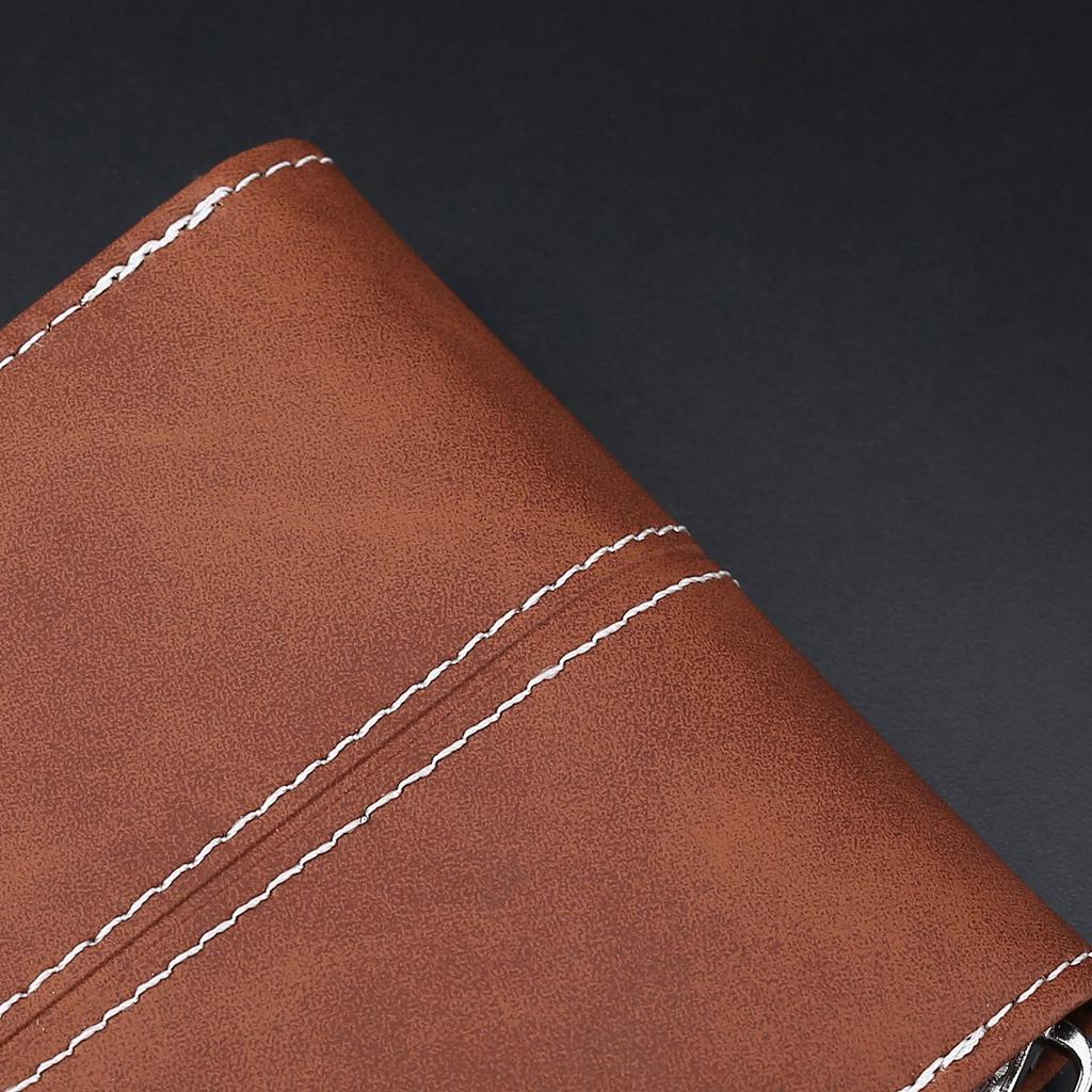 Men's Wear-resistant Vintage Zipper Wallet Clip - Casual Horizontal, Large Capacity