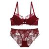European and American Sexy Ultra-Thin Lace Bra Set: French-Style, See-Through, Anti-Sagging, Plus Size.