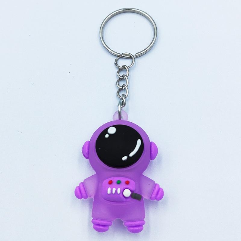 Creative Cute Cartoon Soft Glue Astronaut Keychain Dolls Toys Spaceman Car Key Chain Couple Package Pendant Small Gift