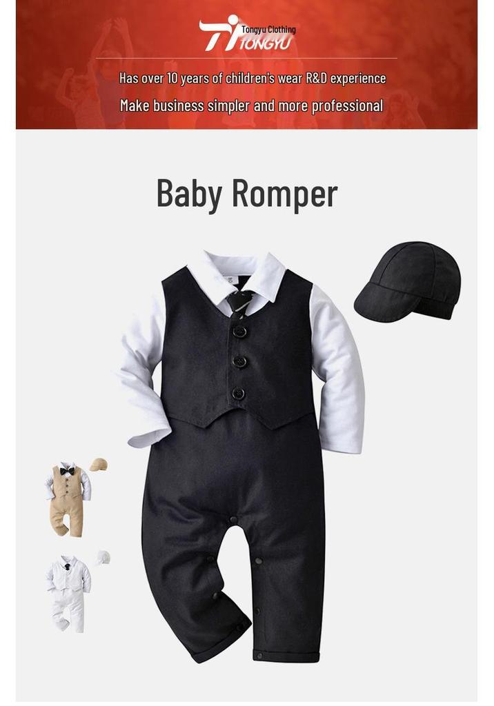 Tuta Intera Bambino Stile Britannico - Monopezzo Primavera/Autunno Abbigliamento Neonati