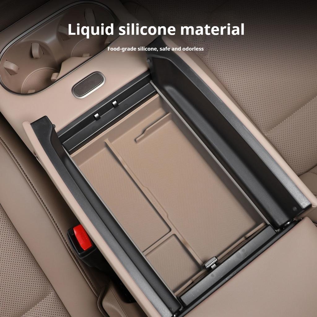 For Li Lixiang I6 Car Armrest Compartment Storage Box Leading Ideal I6 Car Dedicated Armrest Boxes Silicone Interior Storage Mat