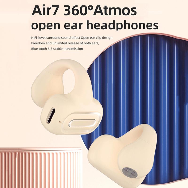 The  Air7 Ear Clip Bluetooth Headset High-Power Single-Ear Wireless Gaming Headset The Ear Concept Bone Conduction
