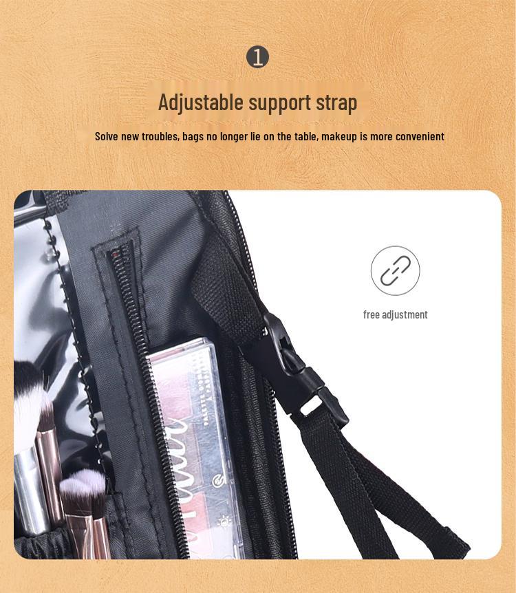 Cross-Border Large-Capacity Double-Layer Makeup Artist Bag with Partitions