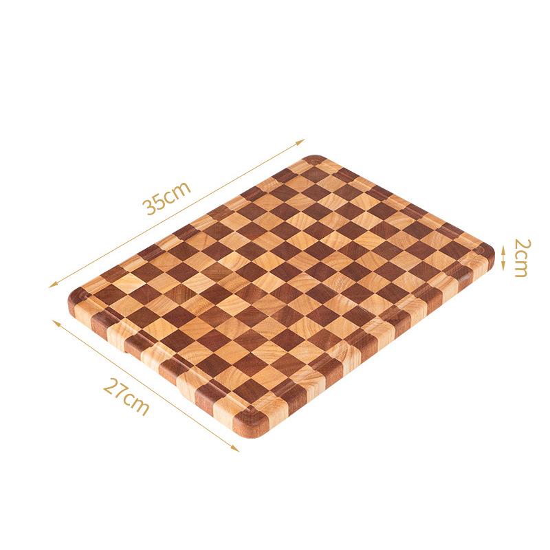 Checkerboard Rubberwood Kitchen Cutting Board Square