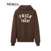 MO&Co. Women's Loose Fit Cartoon Print Hooded Cotton Sweatshirt
