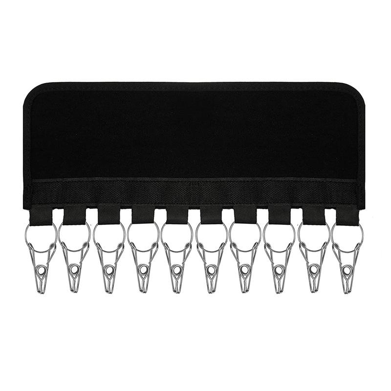 

Foldable Magic Tape Clothes & Hat Storage Rack with 10 Clips
